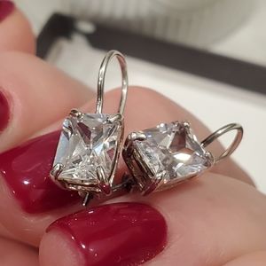 Silpada Square Zirconia Drop Earrings